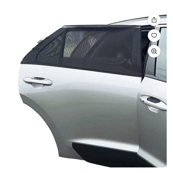 Fitover Car Window Sun Shades for Baby Stretchable Window Covers- 2 Pack, Black - Picture 5 of 7